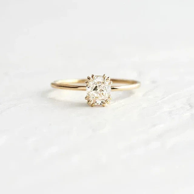 925 Sterling Silver Round Zircon Crystal Rings - Viexta