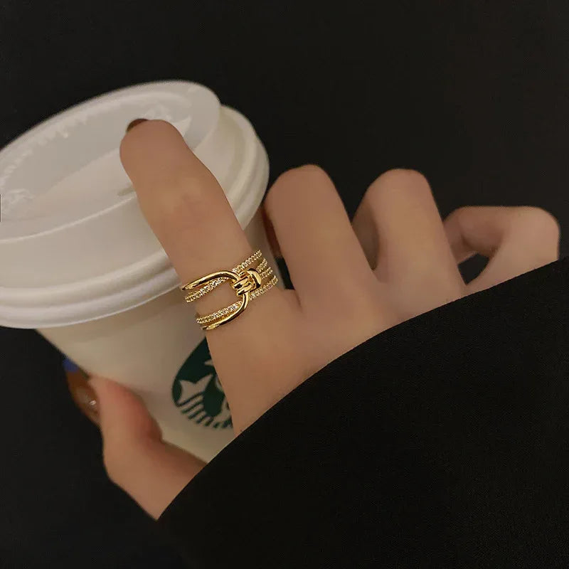 Double Layer Zircon Ring - Viexta