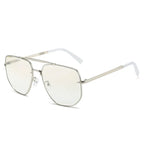 Fashion Square Metal Double Beam Sun Glasses - Viexta