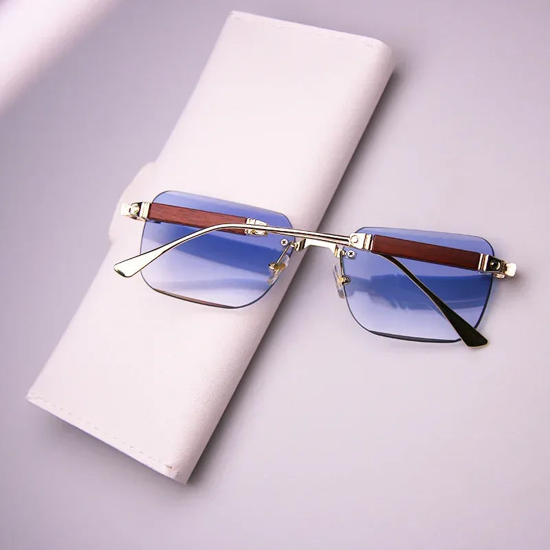 Frameless Edge-cut Sunglasses - Viexta