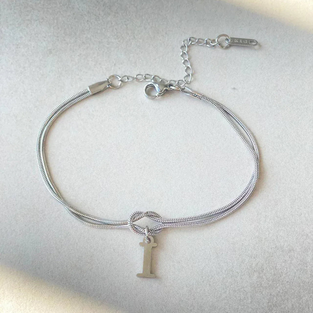 stainless-steel-26-letter-pendant-bracelet - Viexta