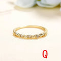 18k Inlaid Zircon Ring - Viexta