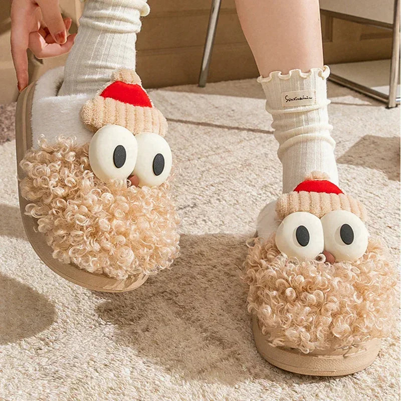 Cartoon Bearded Santa Claus Slippers - Viexta
