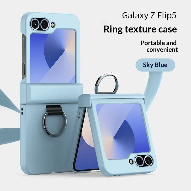 Foldable Ring Full Hinge Flip Phone Case - Viexta