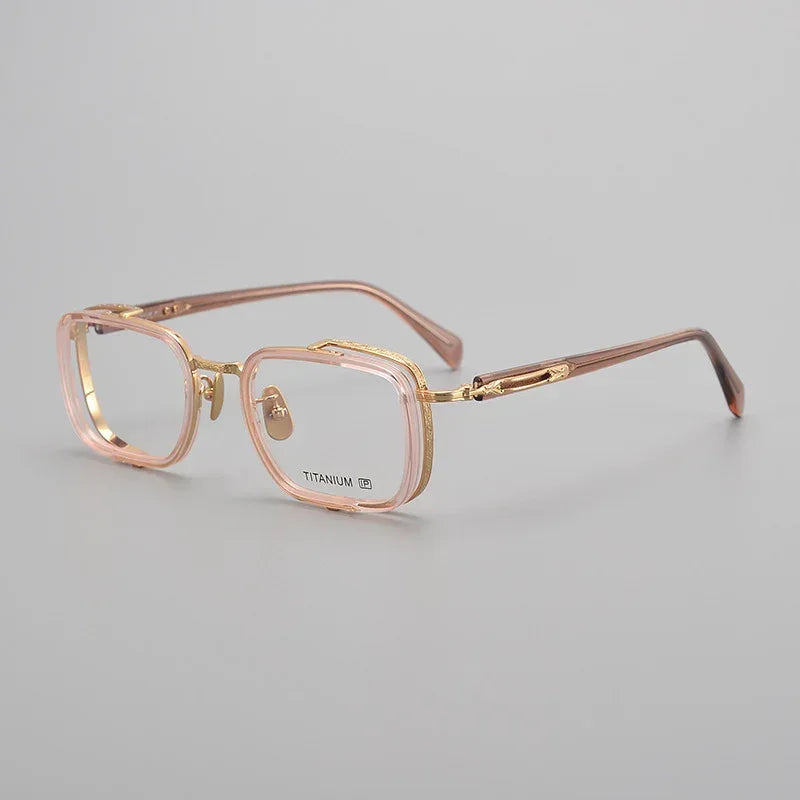 Plate B Titanium Business Retro Craft Glasses - Viexta