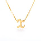 Small Letter Hollow Stainless Necklace