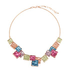 Geometric Square Earring And Necklace Set For Women