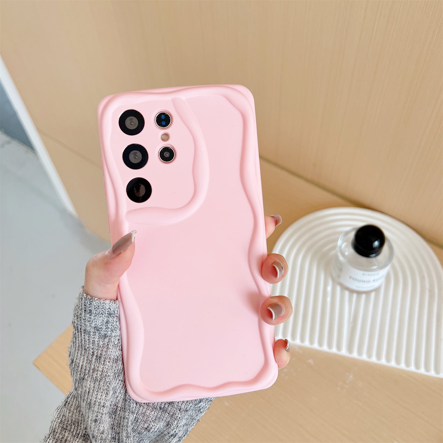 Cream Border  Anti Drop Samsung Case