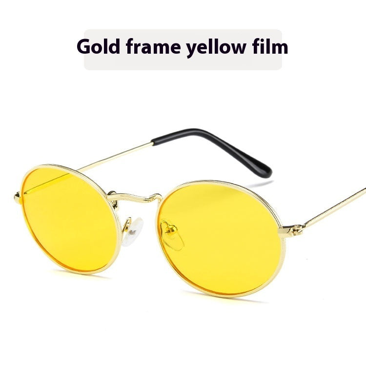 Sun Protection Trend Retro Oval Sun Glasses