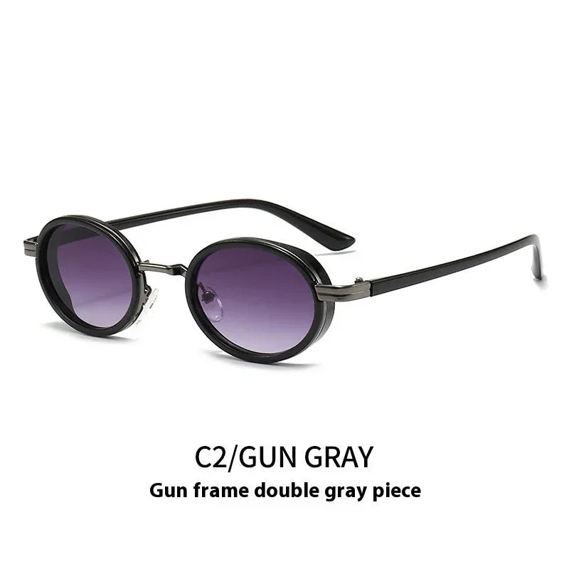 retro-style-steampunk-metal-oval-small-sunglasses - Viexta