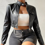 Casual Leather Jacket - Viexta