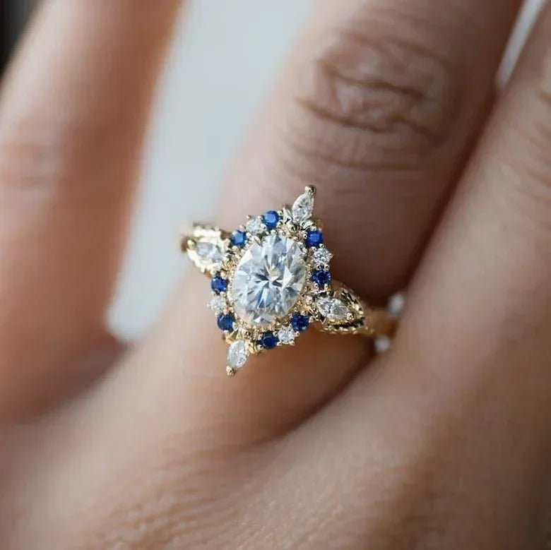 Minority Ring Gold-plated Inlaid Ring - Viexta