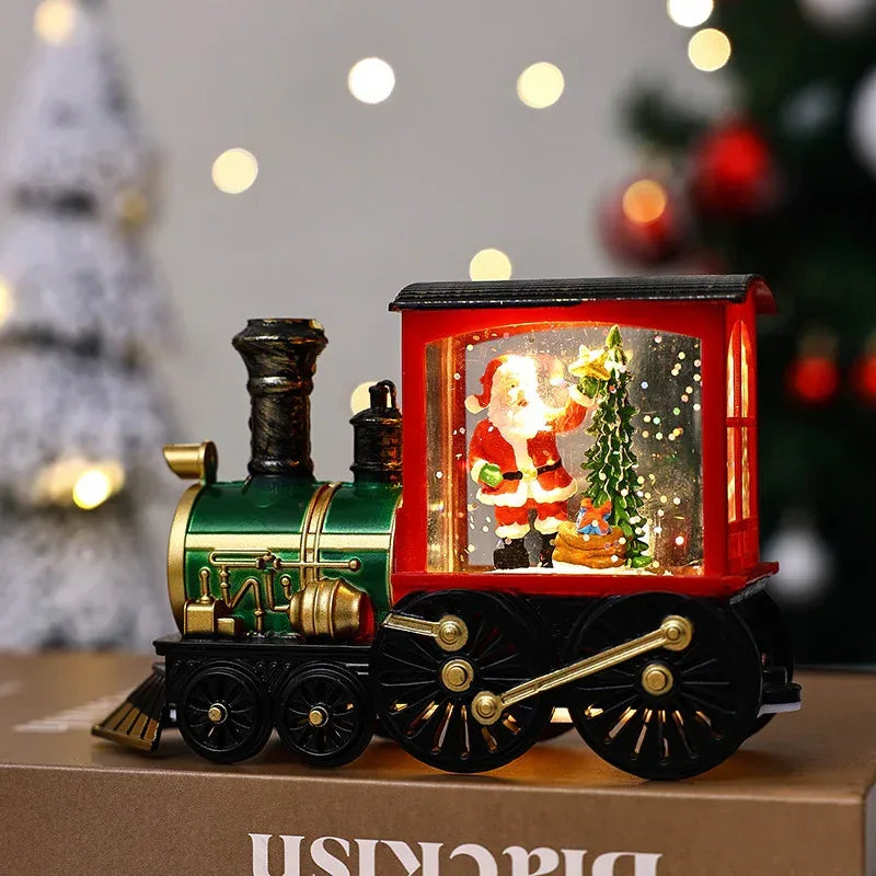 Christmas Gift Train Decoration Small Night Lamp - Viexta