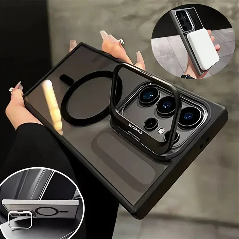 magnetic-lens-frame-metal-bracket-iphone-case - Viexta