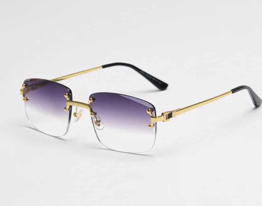 american-frameless-cut-edge-spring-leg-sunglasses - Viexta