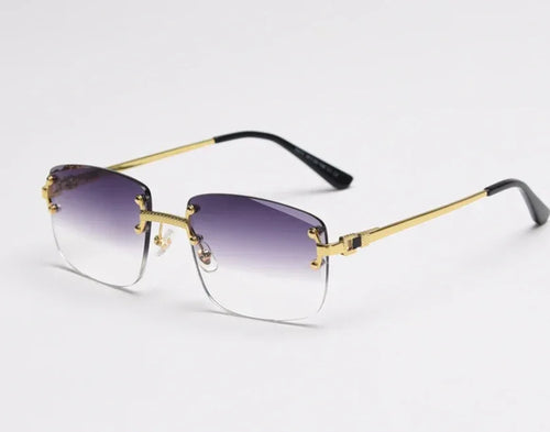 american-frameless-cut-edge-spring-leg-sunglasses - Viexta