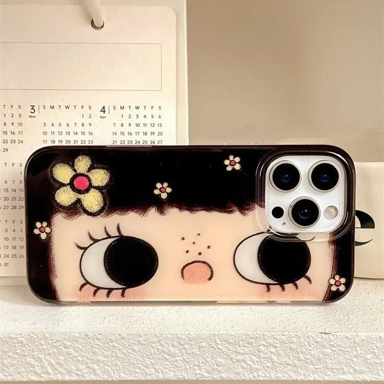 Cute Cartoon Adorable Eyes iPhone Case - Viexta