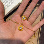 Romantic Mobius Brushed Rose Pendant