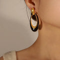 Retro Enamel Colored Glaze Earrings - Viexta