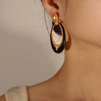 Retro Enamel Colored Glaze Earrings - Viexta