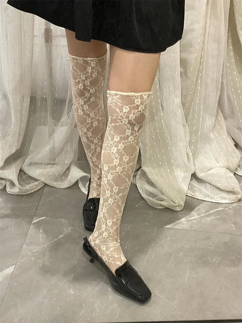 Influencer Stretch Lace Over-the-knee Stockings