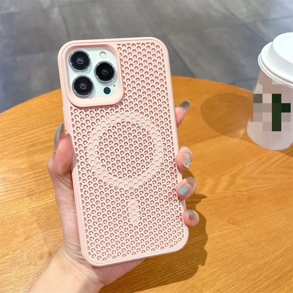Honeycomb Mesh Magnetic iPhone Case - Viexta