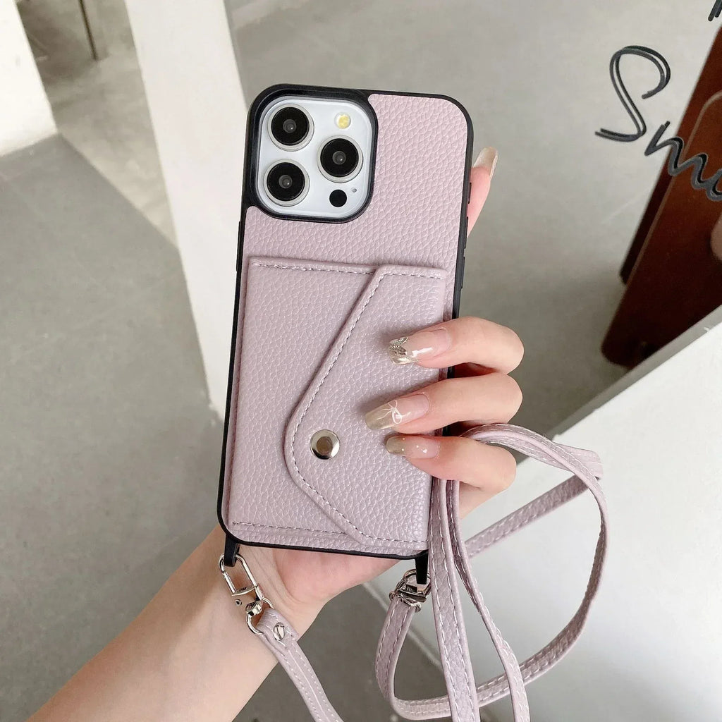 lychee-pattern-crossbody-iphone-case - Viexta