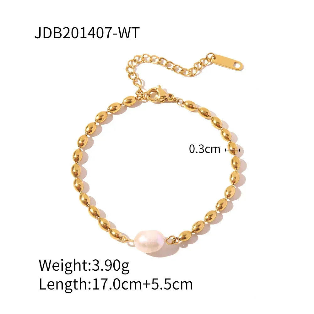 Stainless Steel Beaded Bracelet - Viexta