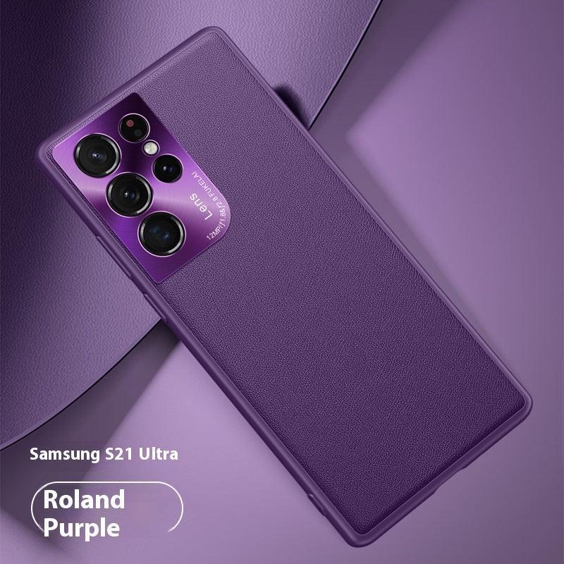 leather-samsung-metal-lens-phone-case - Viexta