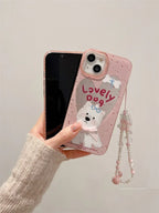 Polka Dot Chain Chlorophytum Girl iPhone Case - Viexta