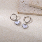 Moon-shaped Stainless Steel Pendant Earrings