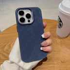Magnetic Leather Drop-resistant Flannel iPhone Case