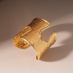 Metallic Textured Pleated Bangle