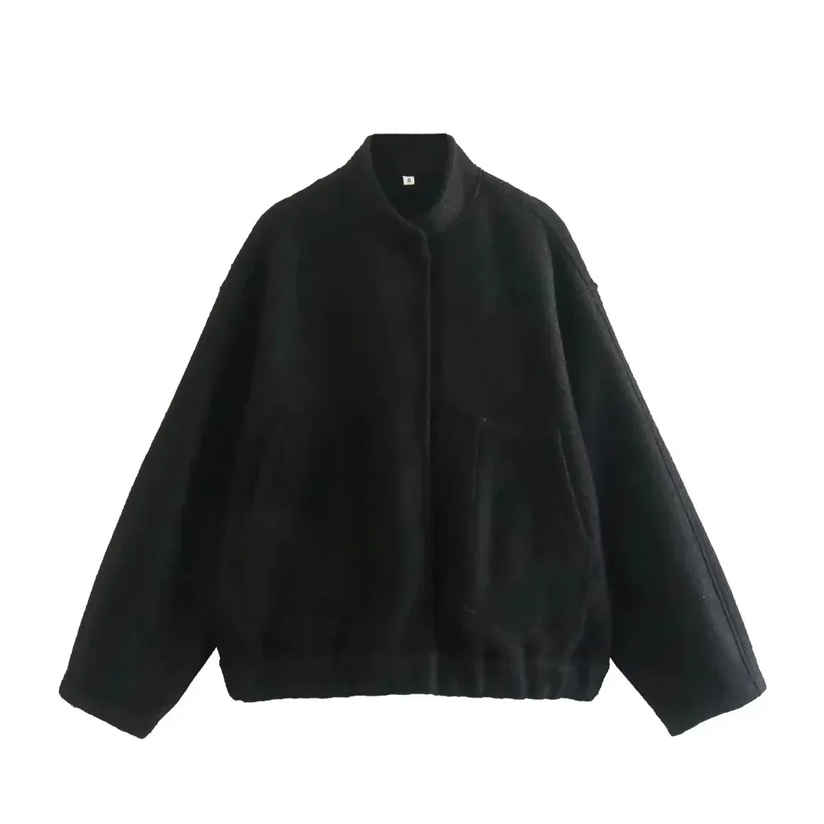 Loose Casual Street Stand Collar Pilot Buckle Jacket - Viexta