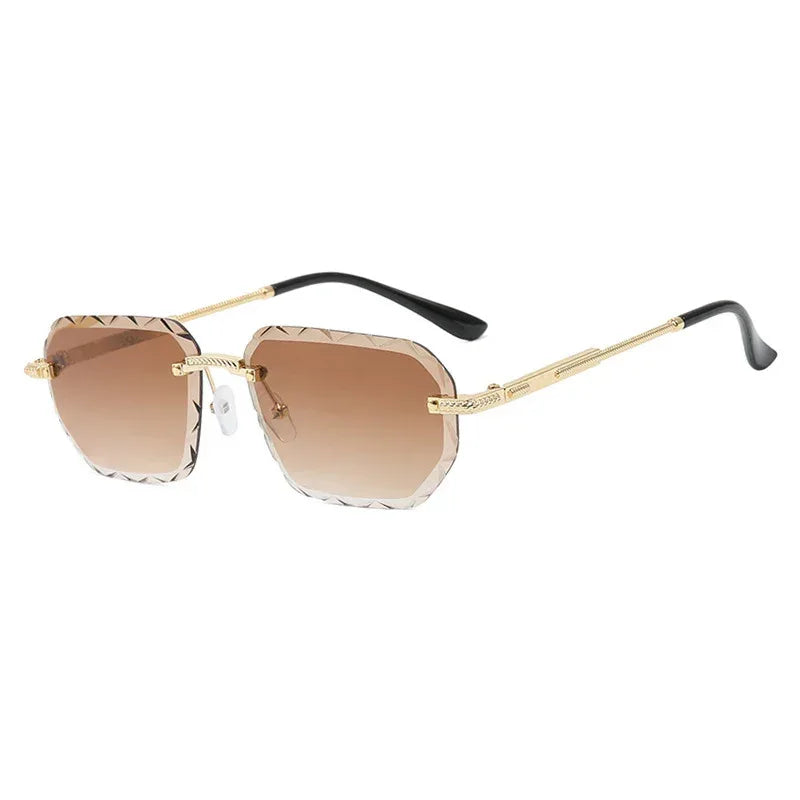 Frameless Trimming Square Sunglasses - Viexta