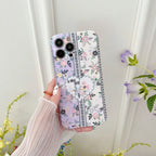 White Fragmented Flower iPhone Case - Viexta