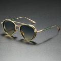 Oval Sunglasses Retro Double Beam Fashion Glasses - Viexta