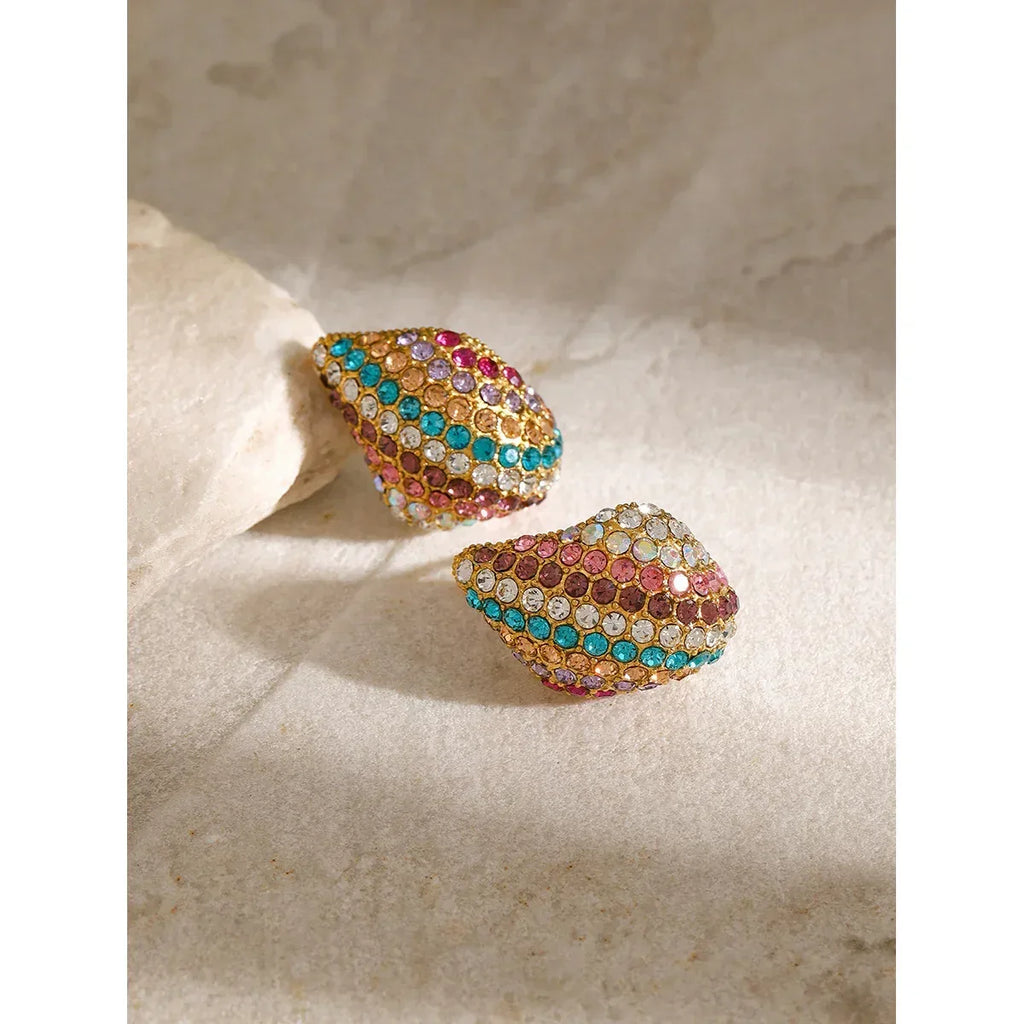18k-gold-stainless-steel-white-diamond-bean-water-drop-earrings - Viexta