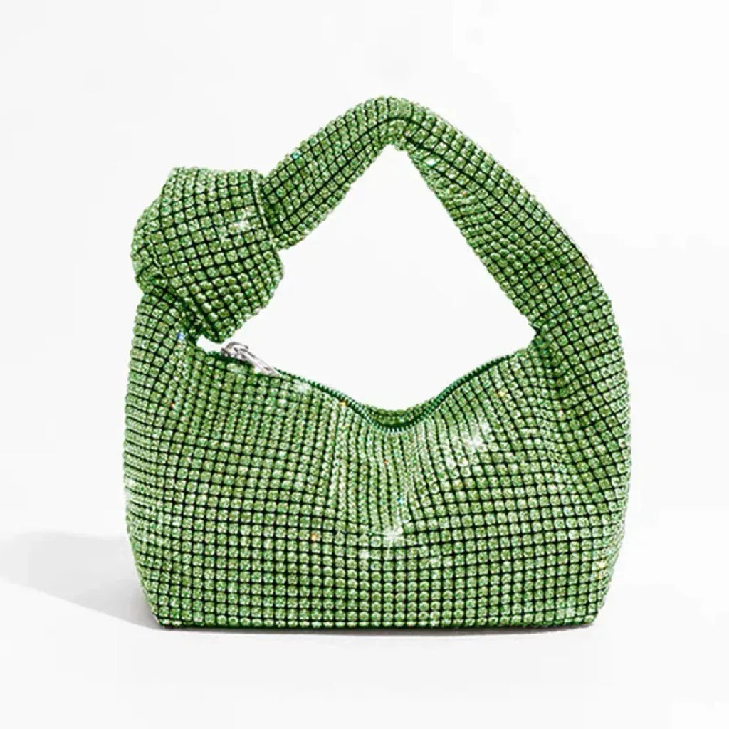 Rhinestone Full Diamond Diamond Knotted Women's Bag - Viexta
