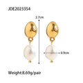 High-grade Colorfast Titanium Ring Earrings - Viexta