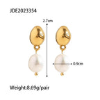 High-grade Colorfast Titanium Ring Earrings - Viexta