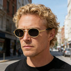 Retro-style Oval-frame Steampunk Sunglasses - Viexta