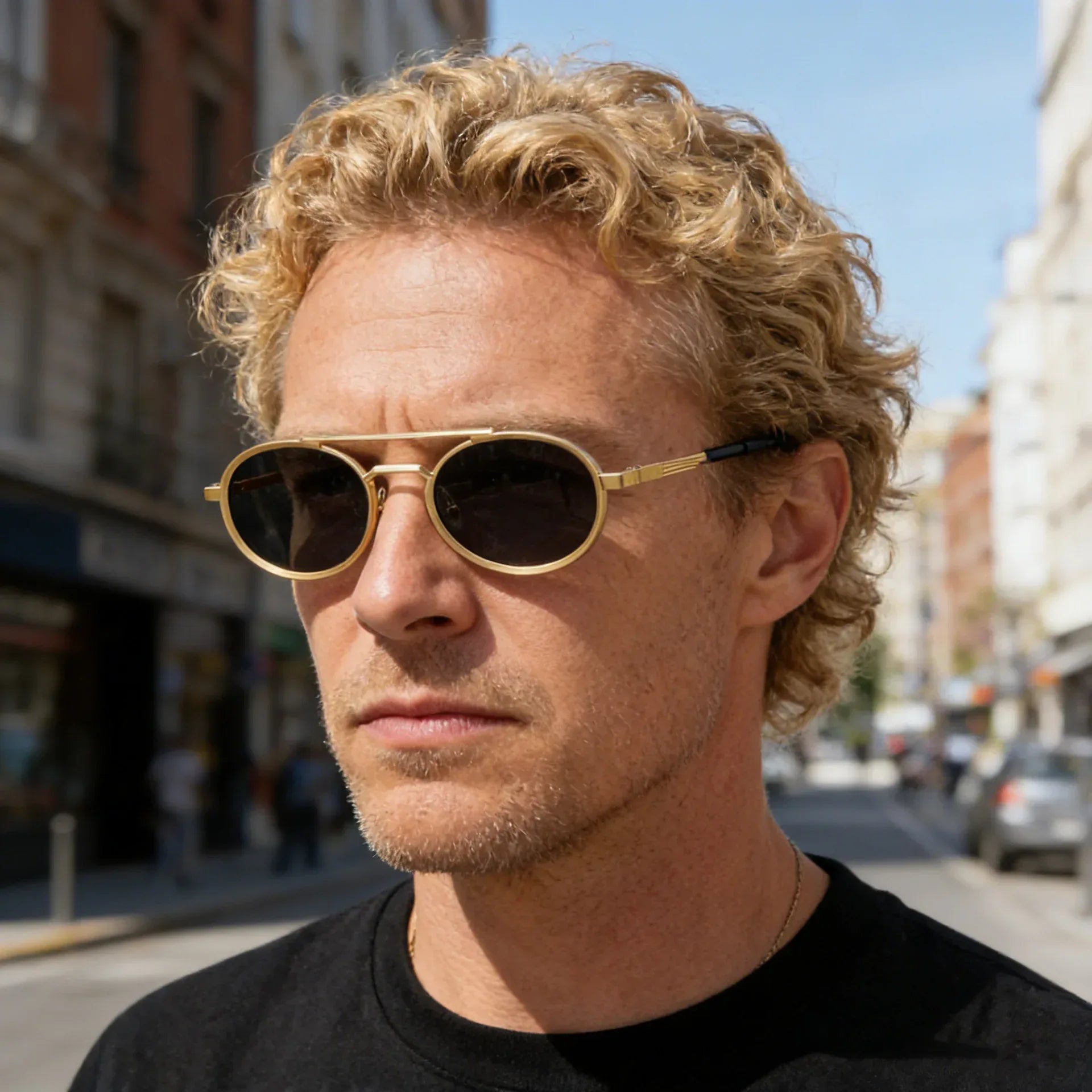 Retro-style Oval-frame Steampunk Sunglasses - Viexta