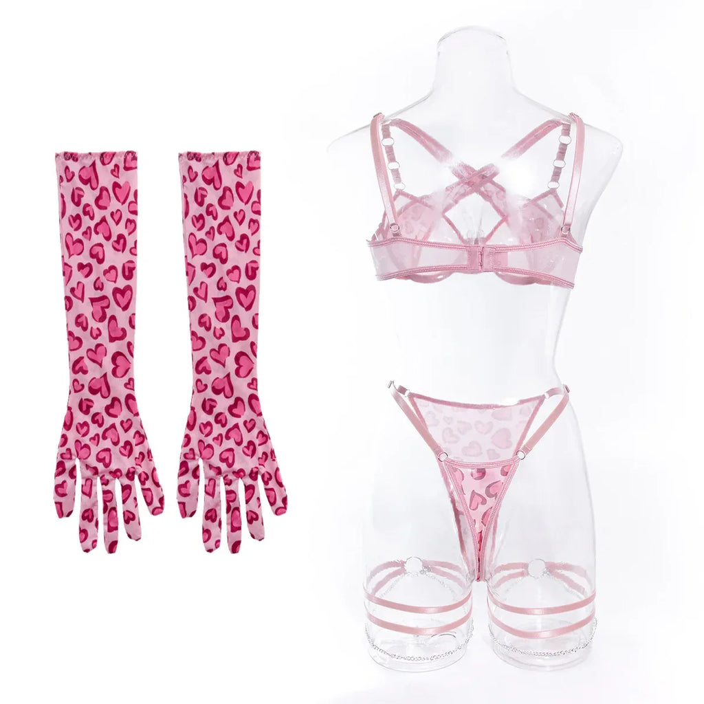 leopard-print-metal-chain-lingerie - Viexta
