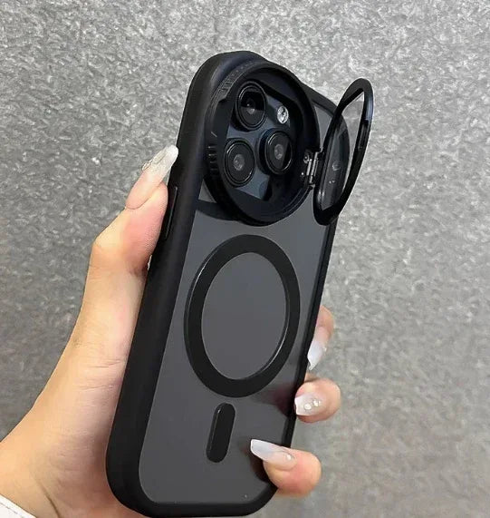 Lens Film Bracket Clamshell Full Cover iPhone Case - Viexta