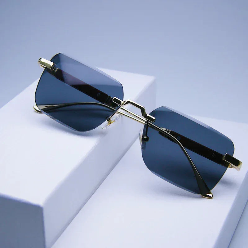 Frameless Edge-cut Sunglasses - Viexta