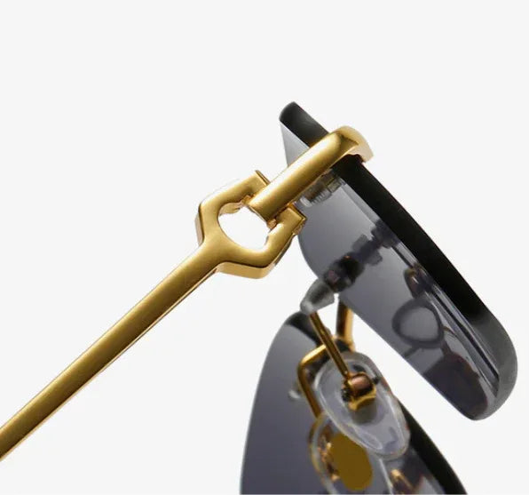 Rimless Square Plate Sunglasses - Viexta