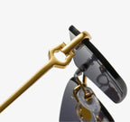 Rimless Square Plate Sunglasses - Viexta