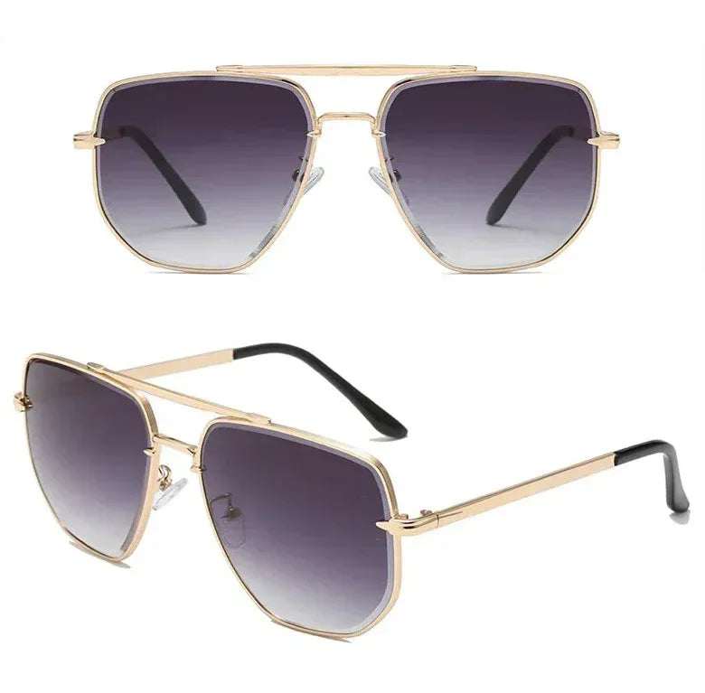 double-bridge-gradient-cut-sunglasses - Viexta