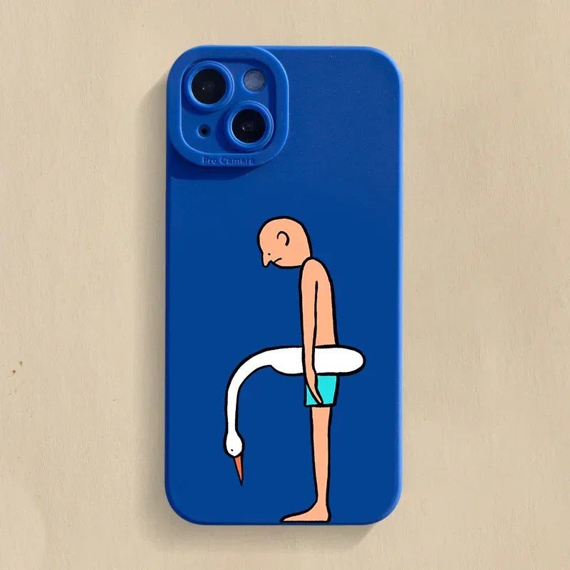 Depressed Niche Silicone iPhone Case - Viexta
